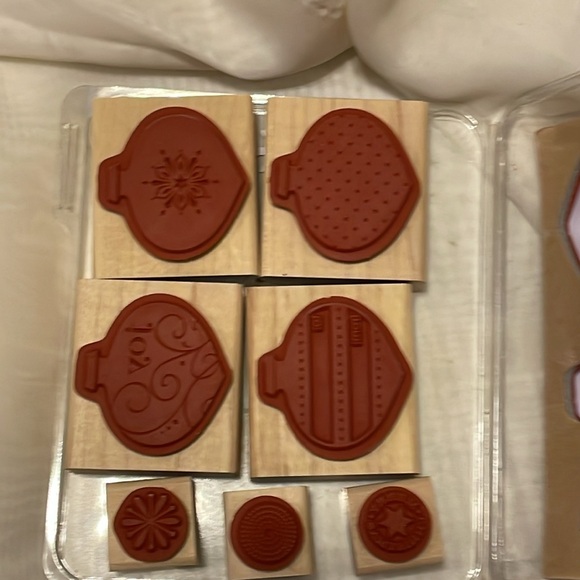 Stampin Up Rubber Stamp Set Delightful Decorations Holiday Christmas Ornaments - Picture 4 of 4